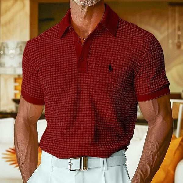 Polo Casual RL da Uomo in Tessuto Waffle (60% di Sconto Oggi!)